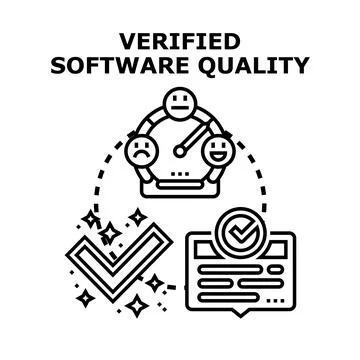 Verified software quality assurance and development process Stock Illustration