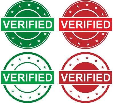 Verified Star Badge Collection for Authentication, Approval Stock Illustration