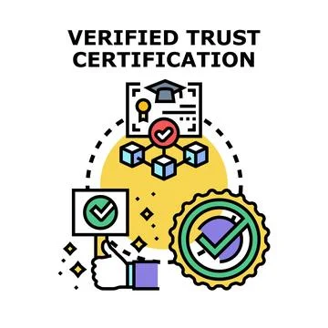 Verified trust certification concept for quality approval Illustrazione stock