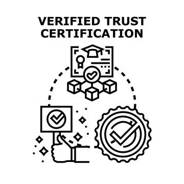 Verified trust certification concept for quality approval Stock Illustration