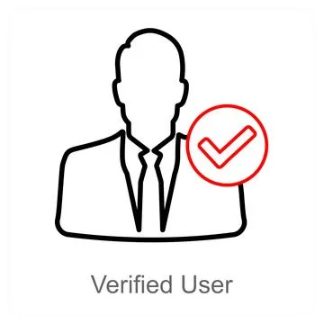 Verified User and accept icon concept Stock Illustration