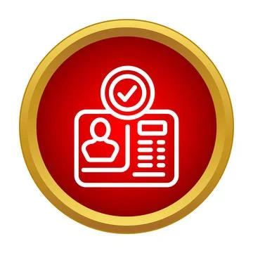Verified user identity document with approval checkmark イラスト素材