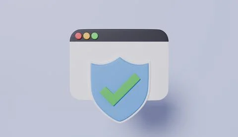 Verified Website Internet Security Button Icon Symbol Illustration Stock Illustration