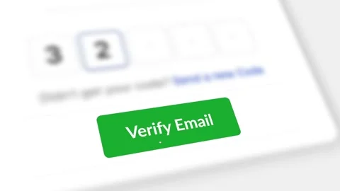 Verify Email Button Click Cursor Digital Interface Animation 4K Video Stock Footage 346435388