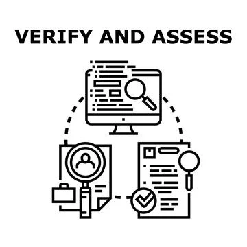Verifying and assessing business processes for quality control Stock Illustration