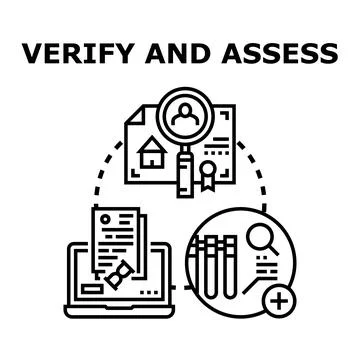 Verifying and assessing data for quality control processes Stock Illustration