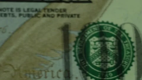 Verifying the authenticity of US hundred dollar bills in electric light. Stock Footage 164124840