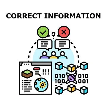 Verifying correct and false information in data analysis イラスト素材