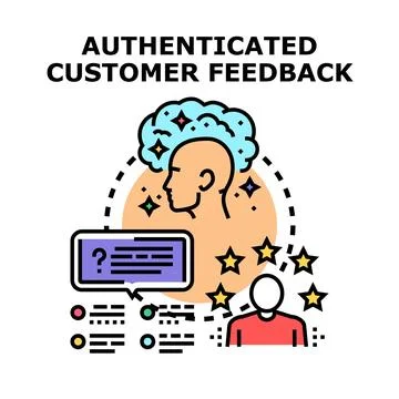 Verifying customer feedback authenticating survey evaluation concept 库存插图