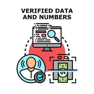 Verifying data numbers and user identity protection Stock Illustration