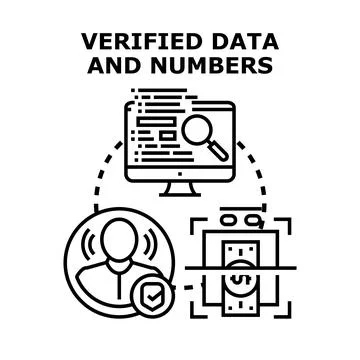 Verifying data numbers and user identity protection Stock Illustration