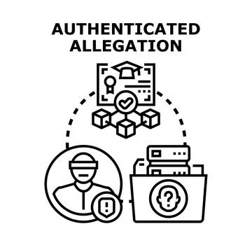 Verifying digital identity and confidential data claims Stockillustratie