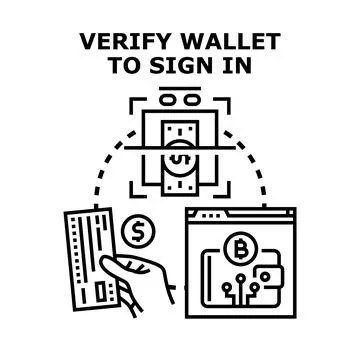 Verifying digital wallet identity for secure financial access Stock Illustration