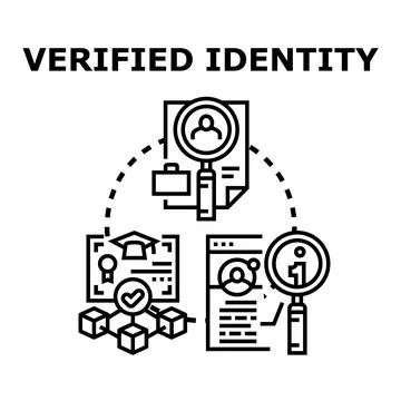 Verifying identity using personal data information Stockillustratie