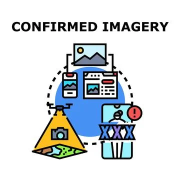 Verifying imagery from drones and online sources Stock Illustration