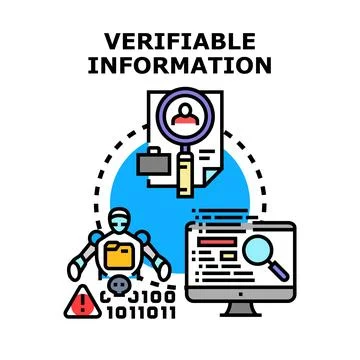 Verifying information and data with artificial intelligence 库存插图