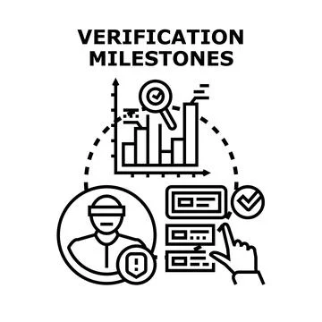 Verifying milestones for secure data compliance process イラスト素材