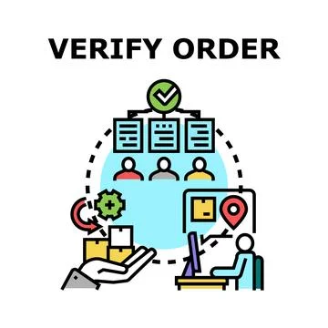 Verifying order management process with quality control 스톡 일러스트