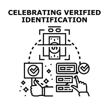 Verifying personal identification for secured financial transactions Illustrazione stock