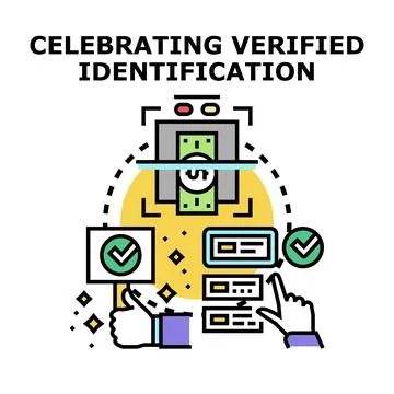 Verifying personal identification for secured financial transactions Illustrazione stock