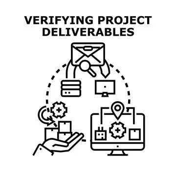 Verifying project deliverables concept vector illustration Stock Illustration