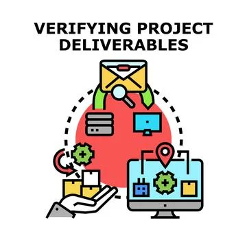 Verifying project deliverables concept vector illustration Stock Illustration