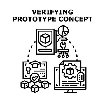 Verifying prototype concept development and quality control Stock Illustration