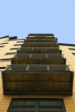 Veritcal balconies Stock Photos
