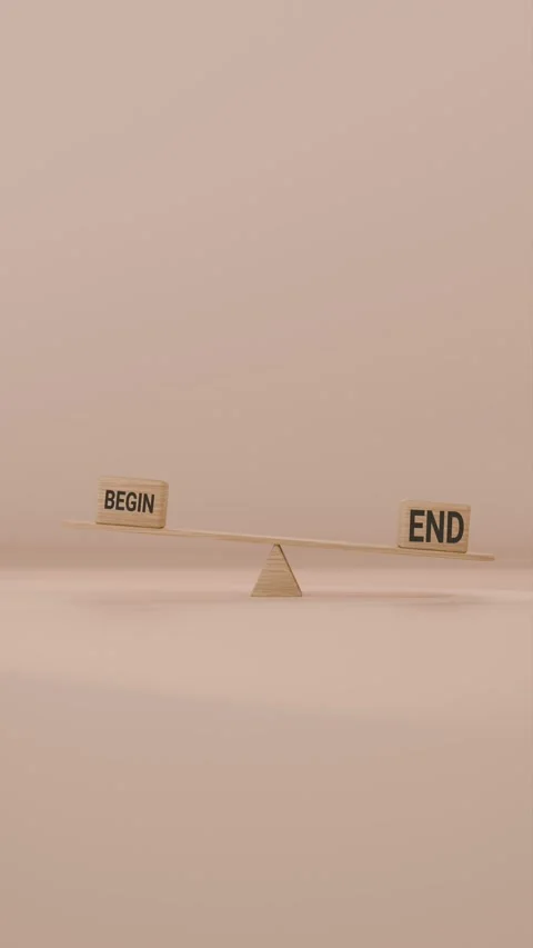 VERITCAL VIDEO OF BEGIN AND END BALANCING ON SEESAW Stock Footage 299187848