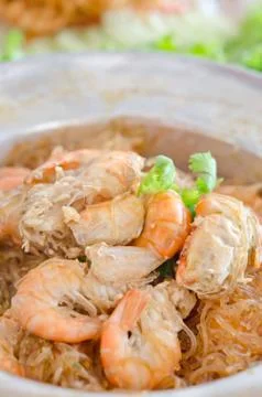 Vermicelli prawn Stock-Fotos