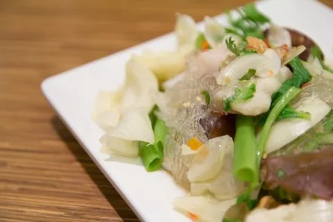 Vermicelli  salad Stock Photos