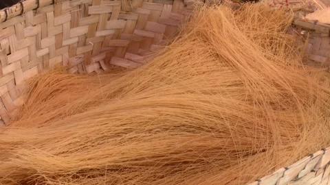 Vermicelli Threads Close-Up View Stock Footage 321466253