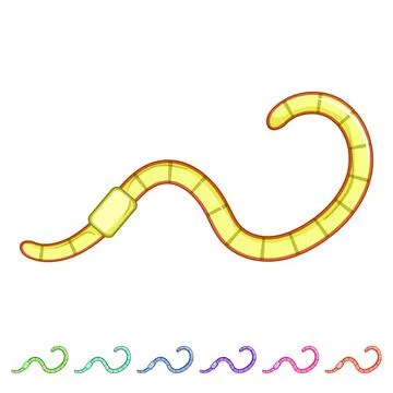 Vermiculture worm cartoon vector graphic Illustrazione stock
