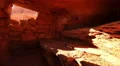 Vermilion Cliffs 09 Zoom Out Rock Houses Native American Ruins Arizona USA HD Footage