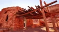 Vermilion Cliffs 11 Zoom Out Rock Houses Native American Ruins Arizona USA HD Footage