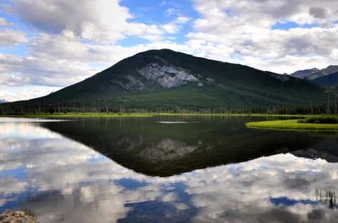 Vermillion Lake reflection Stock Photos