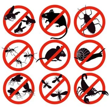 Vermin, pest control Stock Illustration