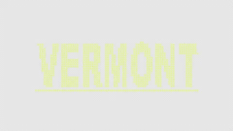 Vermont. Animated text. Isolate on Transparent Alpha channel, 4K video. Stock Footage 154043230