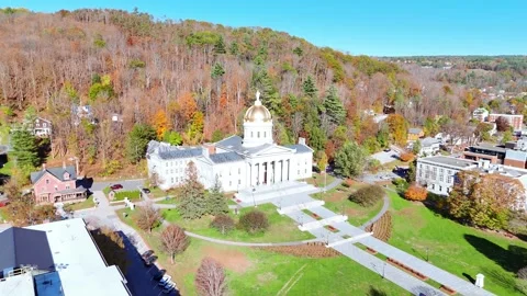 Vermont Capitol Building Stock Footage 321621236