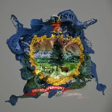Vermont flag liquid Stock Illustration