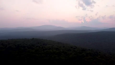 Vermont Green Mountains Sunset Stock Footage 329985076