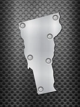 Vermont metal map Illustrazione stock