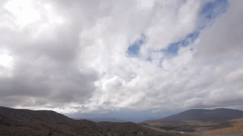 Vermont Mountains low angle timelapse - ungraded - 1080 60p Stock Footage 32013981