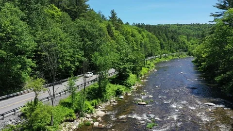 Vermont river road Video stock 112083506
