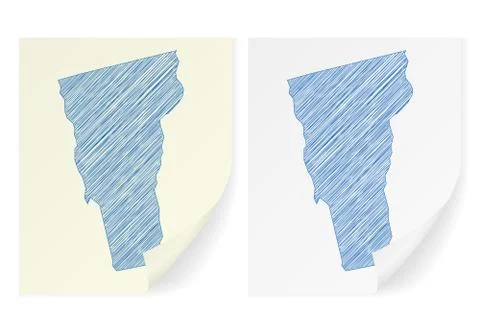 Vermont scribble map Stock Illustration
