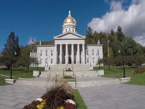 Vermont State House - Lateral Move Stock Footage 80484246