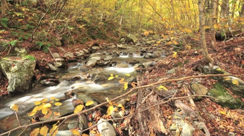 Vermont stream time-lapse with dolly move Stock Footage 37249231