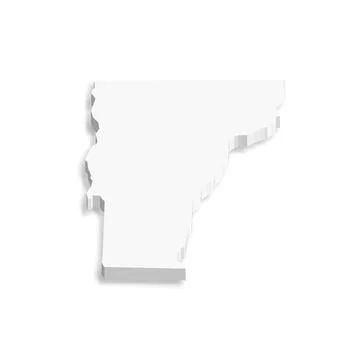 Vermont US state 3D vector map Stock Illustration