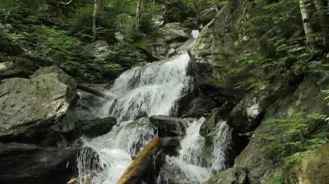 Vermont waterfall. Closeup. Stock Footage 8578831