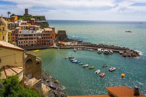 Vernazza harbor Stock Photos